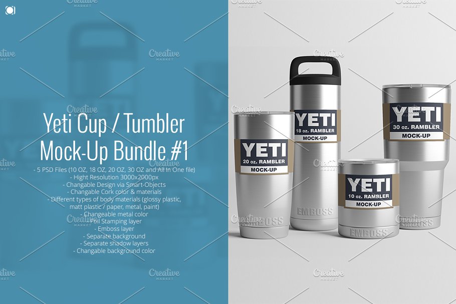 Download [-50%] Yeti Cup Mock-Up Bundle #1