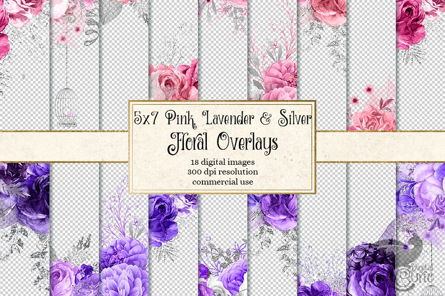 Download Pink Lavender and Silver Florals