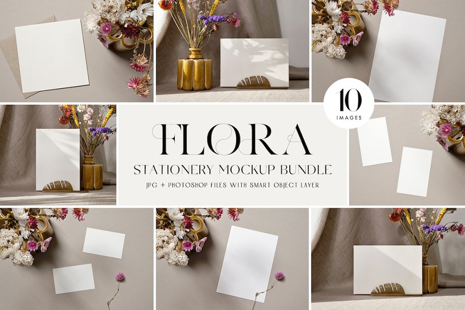 Download Stationery Mockup Bundle | Flora
