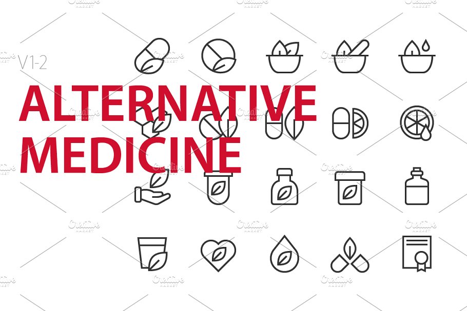 Download 40 Alternative medicine UI icons