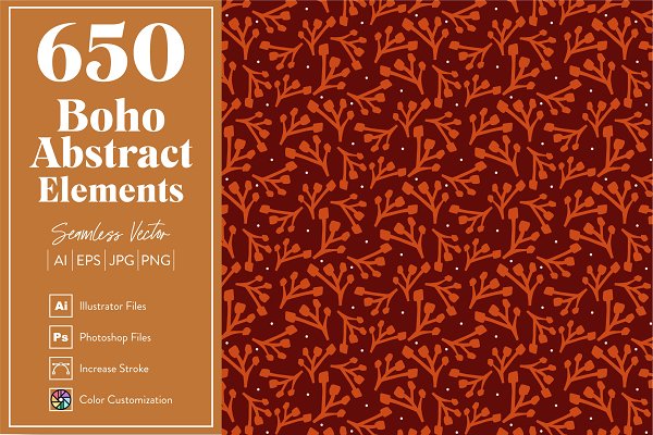 Download 650 Boho Abstract Elements