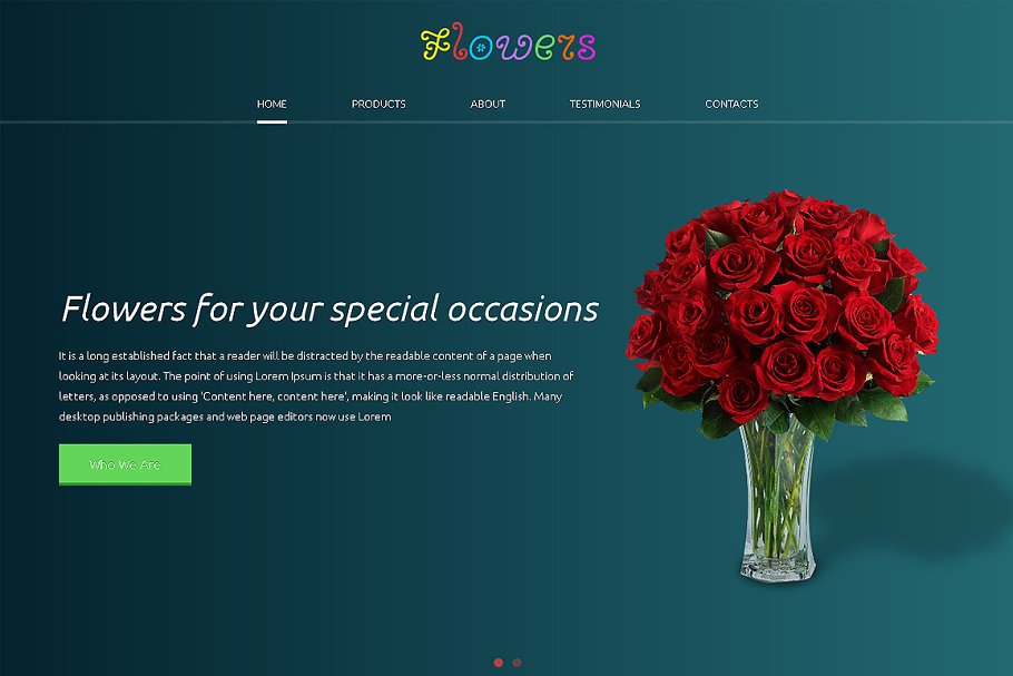 Download Flowers Responsive One Page Theme