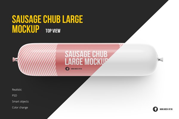 Download Large Sausage Chub Mockup