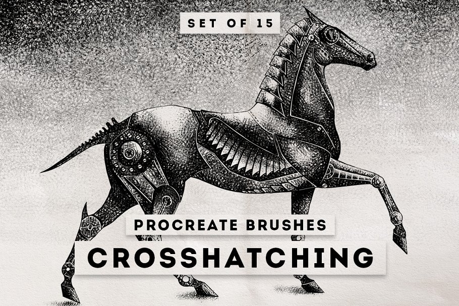 Download Crosshatching Procreate brushes