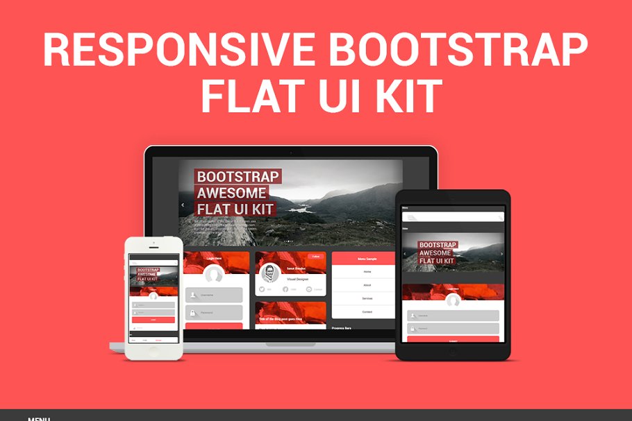 Download Bootstrap 3.0 Awesome Flat Ui Kit
