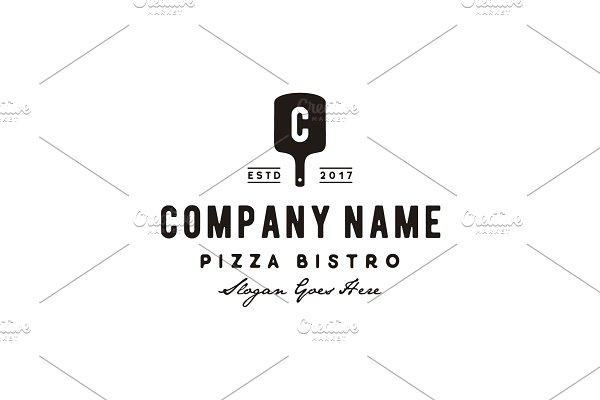 Download Retro Vintage Pizza Logo design
