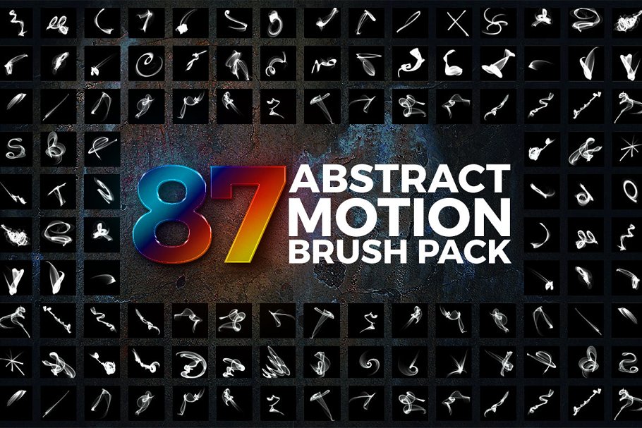 Download 87 Abstract Motion Brush Pack