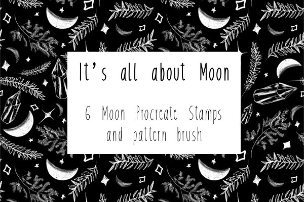 Download Moon Procreate Stamp Brushset