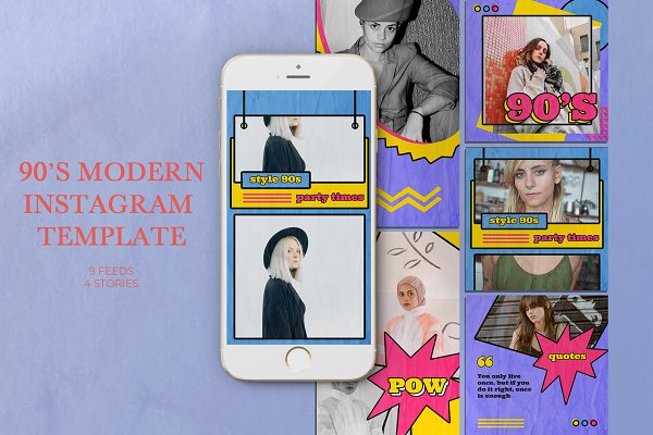 Download 90's Modern Instagram Templates