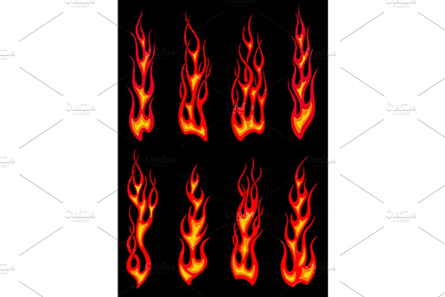 Download Tribal red flames icons