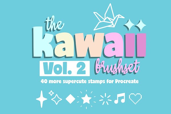 Download Kawaii Brushset Vol. 2 for Procreate