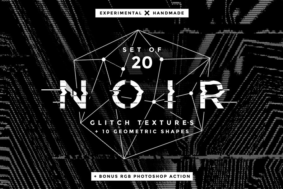 Download Noir Glitch textures and shapes