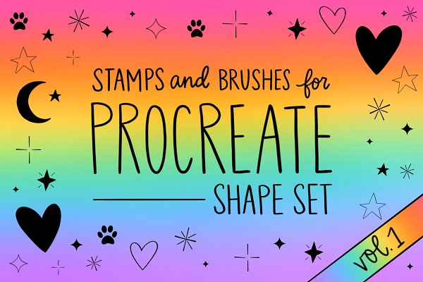 Download Procreate Stamp Shapes Set Vol.1