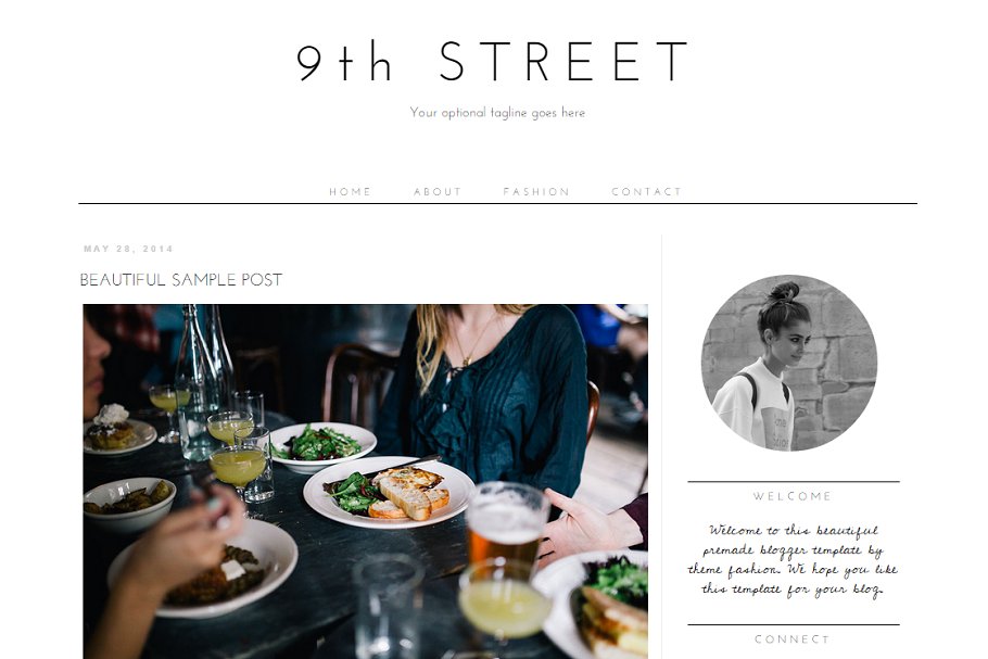 Download Blogger Template - 9th Street