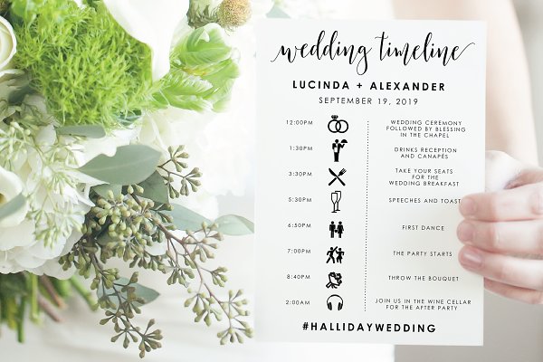 Download Wedding Timeline - Editable PDF