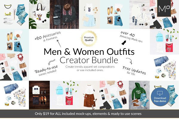 Download Men & Women Outfit Creator Bundle