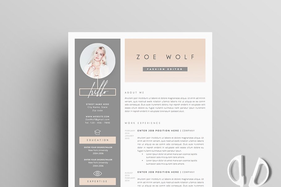 Download Resume Template 5pages | Dolce Vita