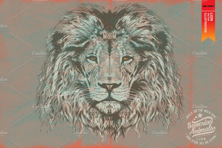 Download LION - Vector illustration