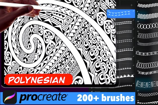 Download Polynesian brush set for procreate