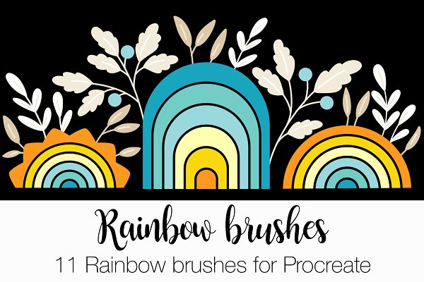 Download 11 Rainbow brushes for Procreate