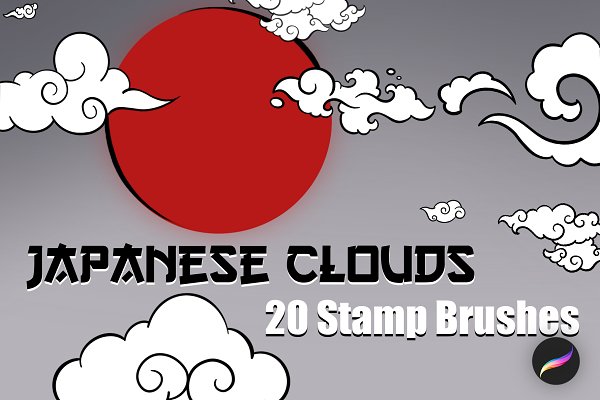 Download Japanese Clouds - Procreate Brushes