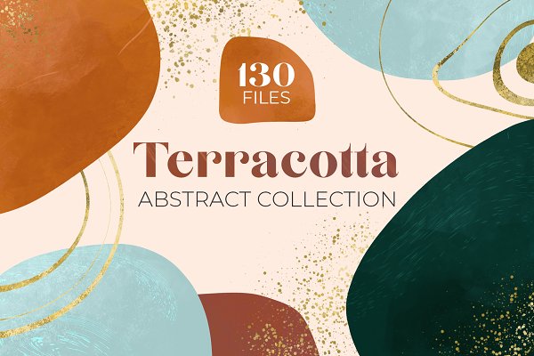 Download Terracotta & Gold Abstract Graphics