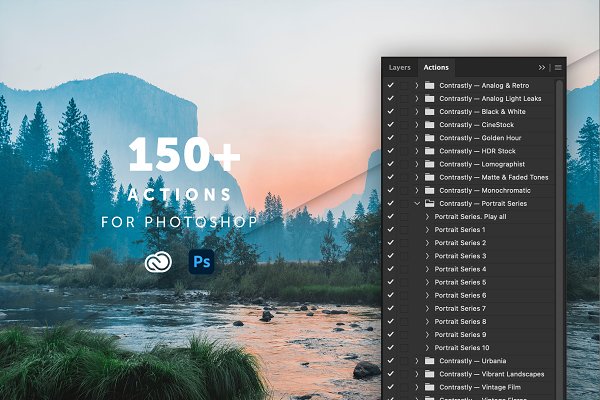 Download 150+ Pro Photoshop Actions Bundle