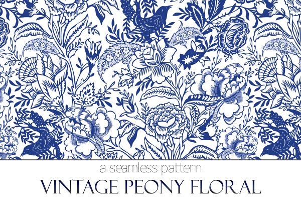 Download Vintage Peony Floral - Pattern