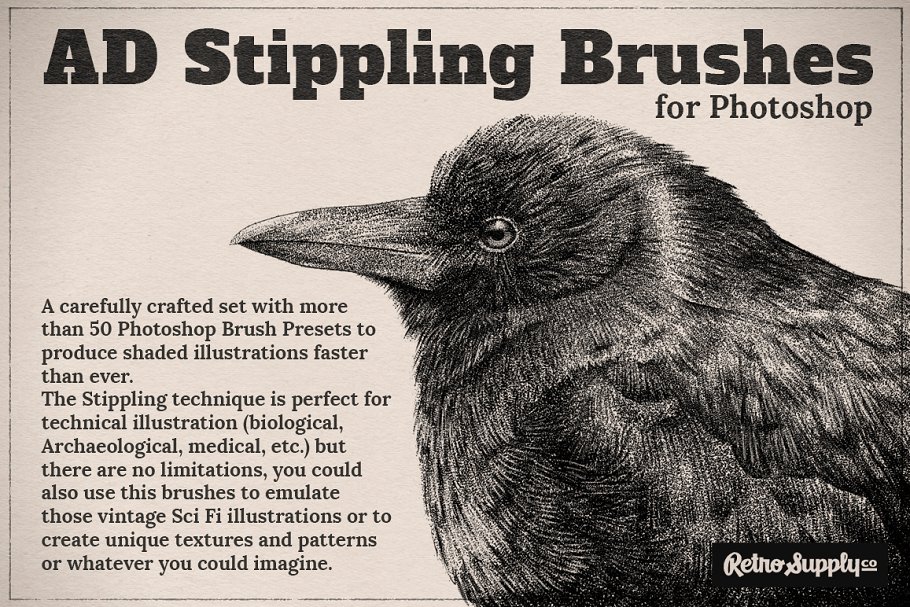 Download AD Stippling Brushes for Photoshop