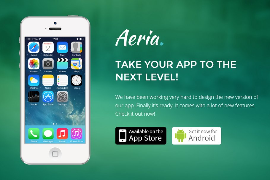 Download Aeria - Bootstrap App Landing Page