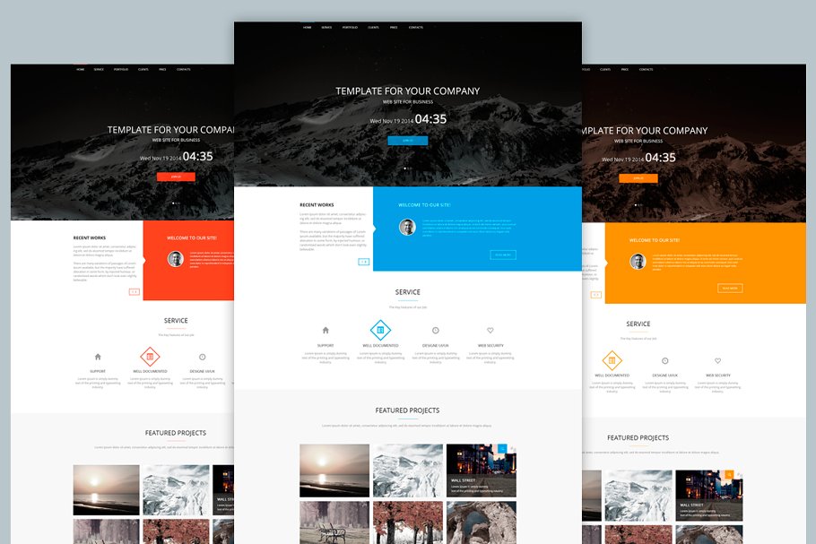 Download Agency Template Web PSD