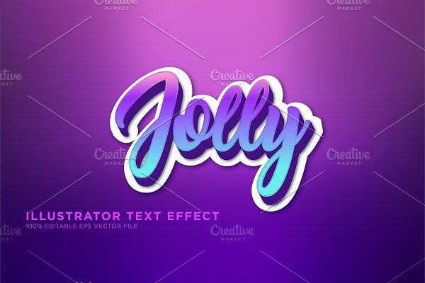Download Jolly Illustrator Text Effect Vector
