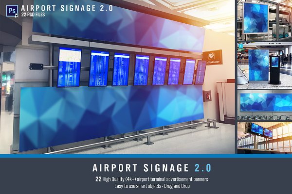 Download Airport Signage 2.0 - 22psd files