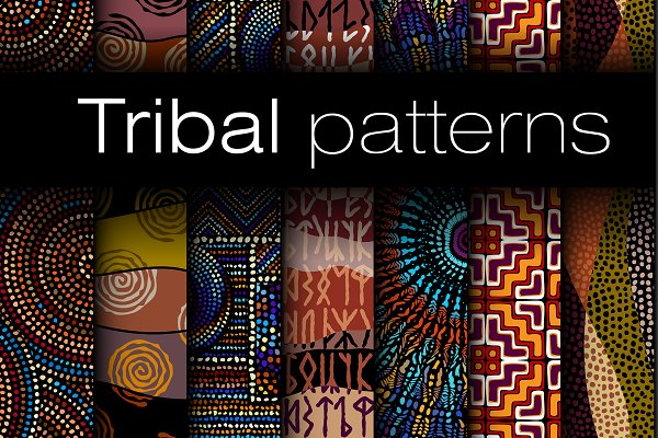 Download 10 Tribal patterns. Seamless vectors