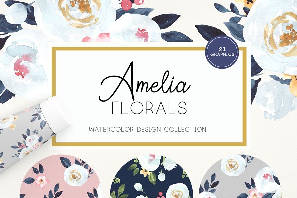 Download Amelia White Watercolor Roses