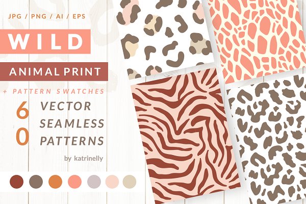 Download Wild Animal Print Seamless Patterns
