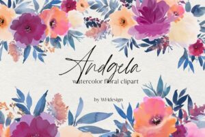 Download Angela Watercolor Floral Clipart