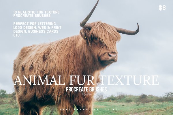 Download Animal Fur Texture Procreate Brushes