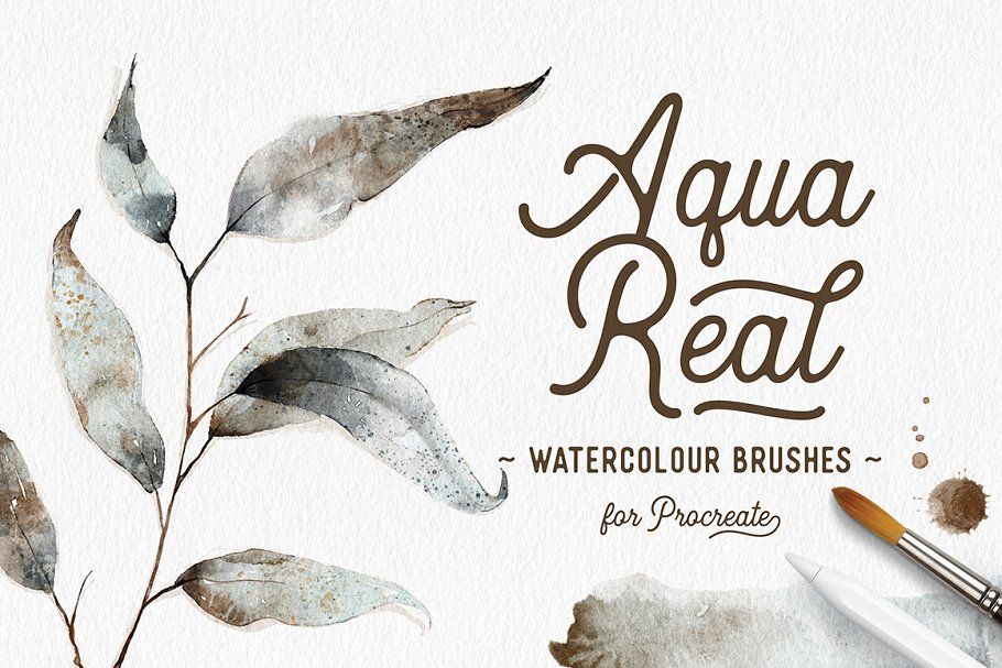 Download AquaReal Procreate Watercolor Set