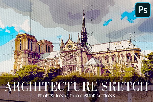 Download Architecture Sketch Photoshop Action