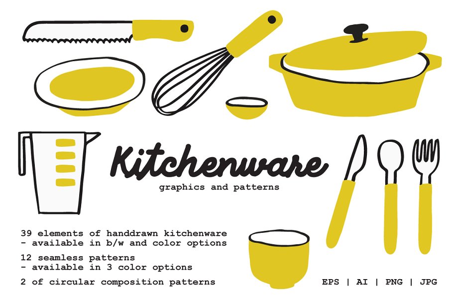 Download Kitchenware Graphics and Patterns
