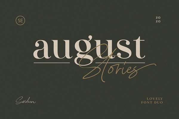 Download August Stories - LOVELY FONT DUO