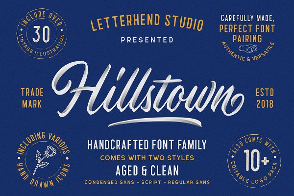 Download Hillstown Font Collection (+EXTRA)