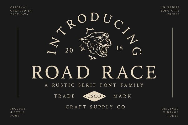 Download Road Race Font Family + Extras