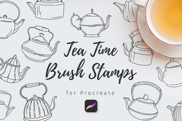 Download Kettles Stamp Brushes| for Procreate