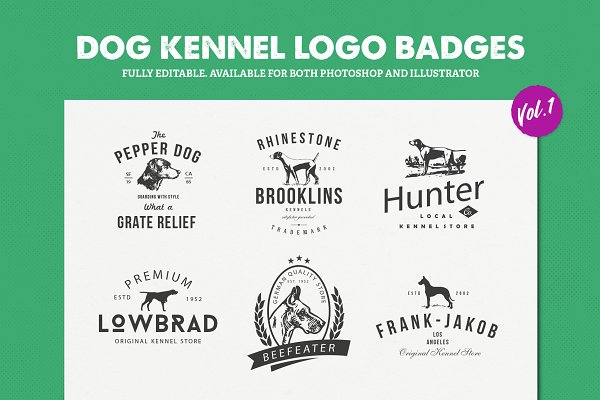 Download Dog Kennel Logo Badges