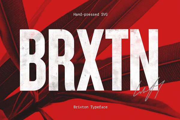 Download Brixton SVG - Handprinted Typefamily