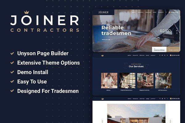 Download Joiner - WordPress Carpentry Theme