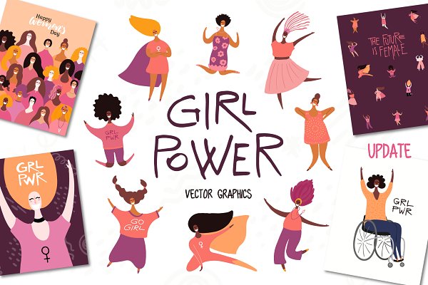 Download Girl Power Vector Clipart & Quotes