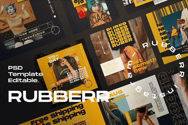 Download RUBBBER - Social Media Template